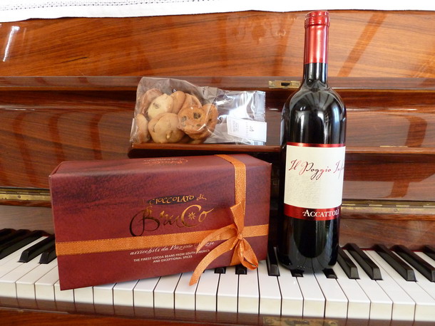 vino cioccolata biscotti